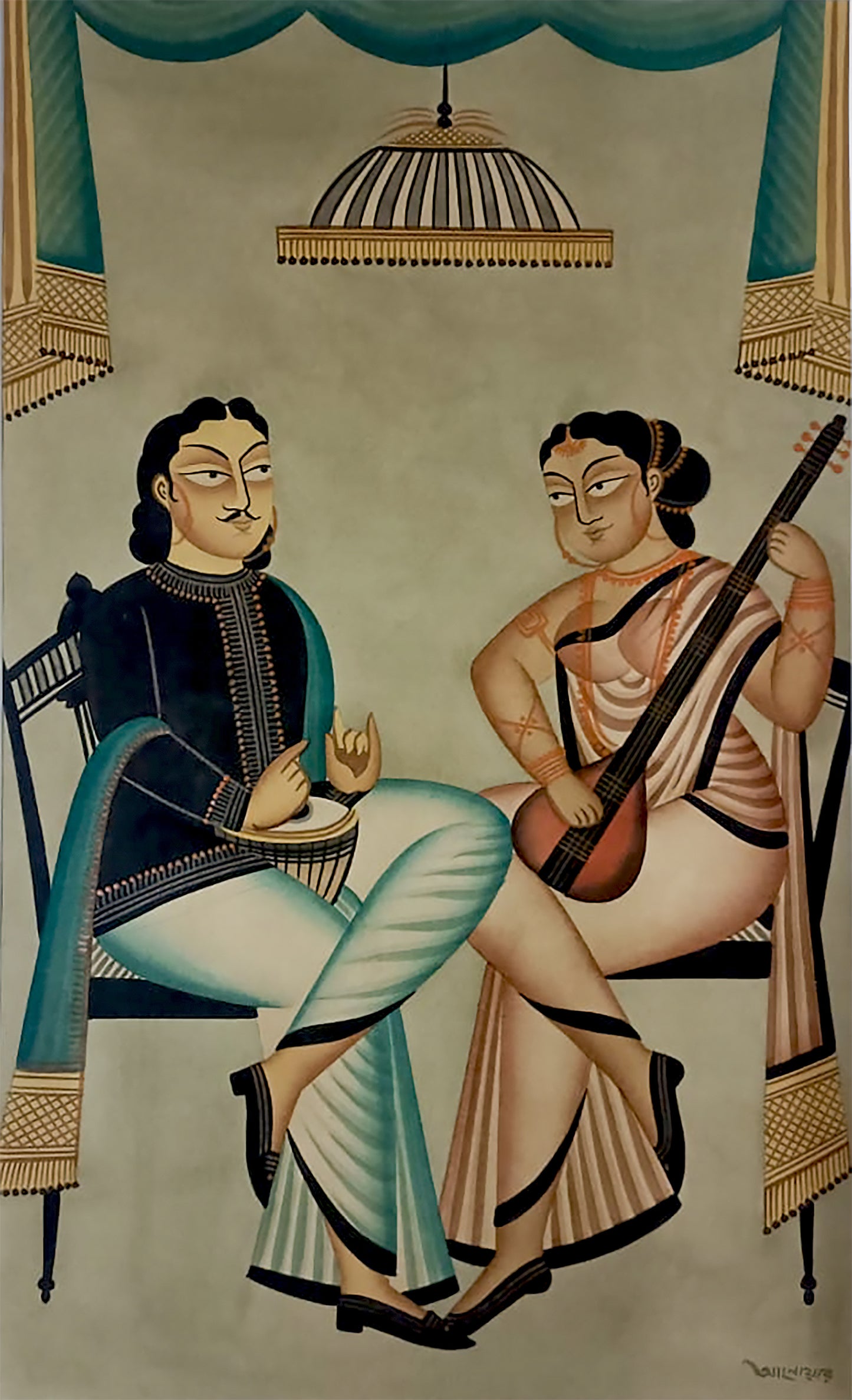 Bangali Babu and Bibi Playing Music