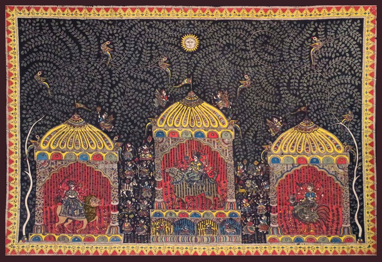 Durga, Meldi and Baochar Mata Enthroned